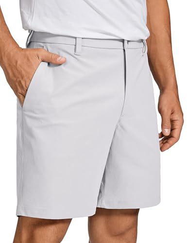CRZ YOGA Men's All Day Comfy Golf Shorts - 7"/9" Stretch Lightweight Flat Front for Casual Work with Pockets