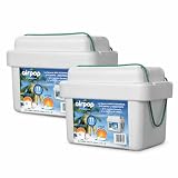 IPACK - Nevera Portátil de Corcho Blanco Mini - 11 L. Pack 2 Unidades. Caja Isotérmica de Poliestireno para Alimentos y Bebidas. Eficiente, Resistente y Ligera - con Asas