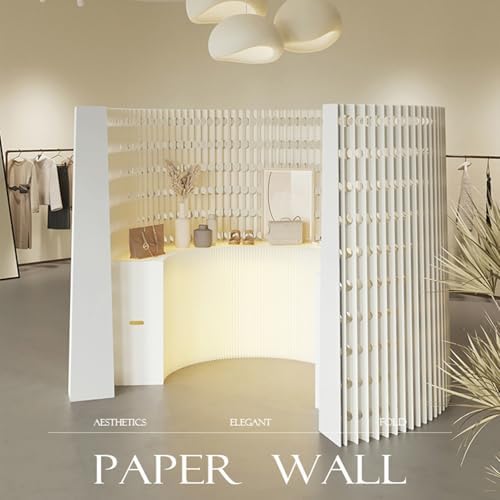 Retractable Folding Room Divider - No Assembly Needed, Portable Privacy Screen for Home Office, Business, and Space Separation Solutions