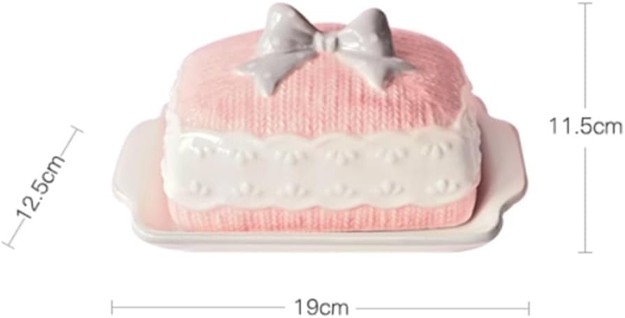 Butter Dishes Ceramic Butter Dish with Relief Pattern, Underglaze Color Western Food Tool, Desktop Decoration, Dessert Tray Butter Storage