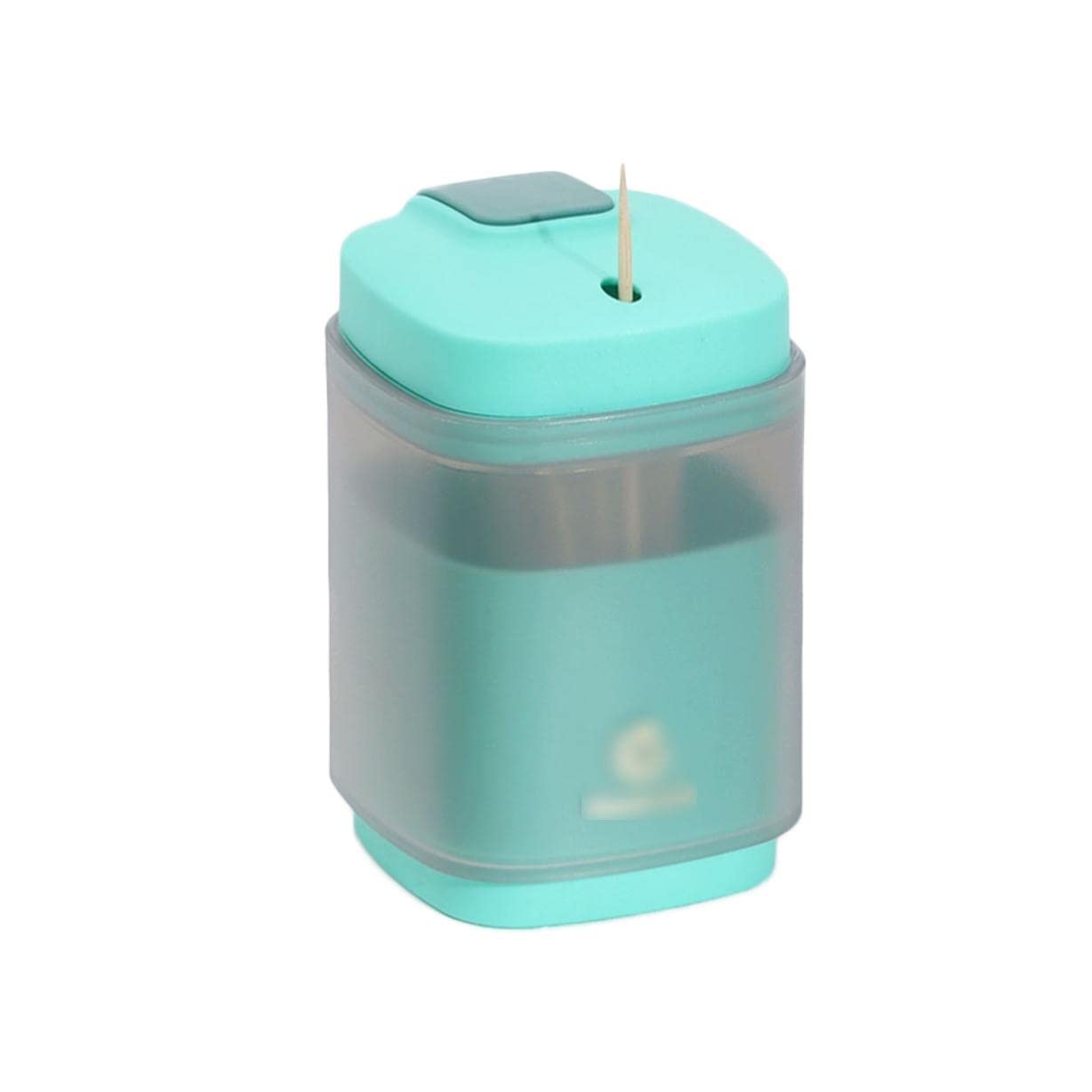 Wdwdw Blue Toothpicks Dispenser Toothpick Box Fashion Press Type Holder Plastic Desktop Automatic