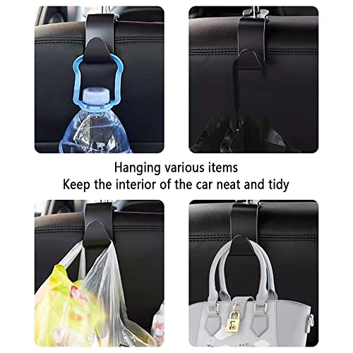 Nhhc Car Accessories Muilty-Purpose Car Seat Headrest Hook,Universal Car Organizers And Storage For Handbags,Backpacks,Umbrellas,Or Phone Holder (Black-4Pcs) #TOP5