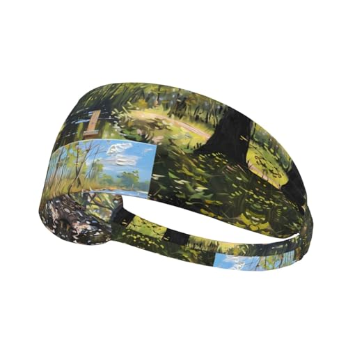 WHJWZY Elastic Exercise Headband for Running, Cycling & Yoga