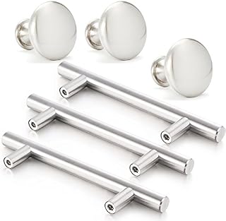 Drawer Pulls and Knobs (36 Pack) Sunriver Cabinet Handles Brushed Nickel 26 Pack