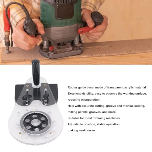 Coupe précise assurée avec l'ensemble de base de routeur universel à guide stable réglable