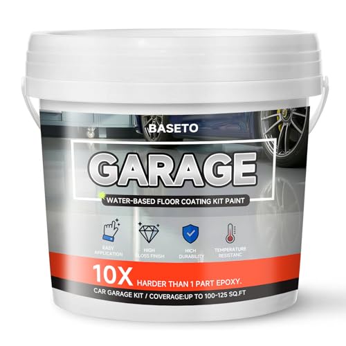 Garage Floor Epoxy Kit, Garage Floor Paint with Tools, Epoxy
