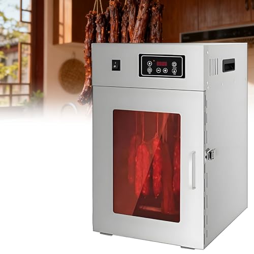 Armoire de maturation à sec pour viande de qualité professionnelle - Déshydrateur rotatif à 360° en acier inoxydable avec réglage de la température de 30 à 90 °C et minuterie 24 h, capacité de 7,5 kg