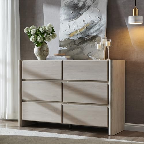 wow97e Modern 6 Drawers Dresser for Bedroom, 47" Wide Dresser