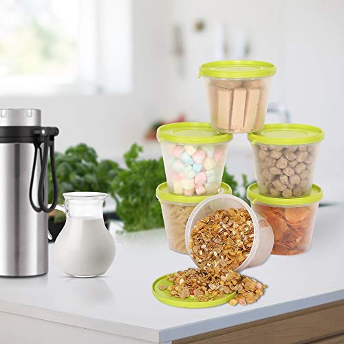 Image of Cutting EDGE Nesterware 1000ml Stackable Food Container (Set of 6, Green) | BPA-free plastic, stackable design, leak-proof, kitchen storage, pantry, fridge, meal prep, reusable, travel use