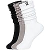 Kamo Fitness Cozy 3-Pair Pack – Scrunch Long Crew Socks for Women, Soft & Breathable Boot and Slouch Socks, Size 5-9