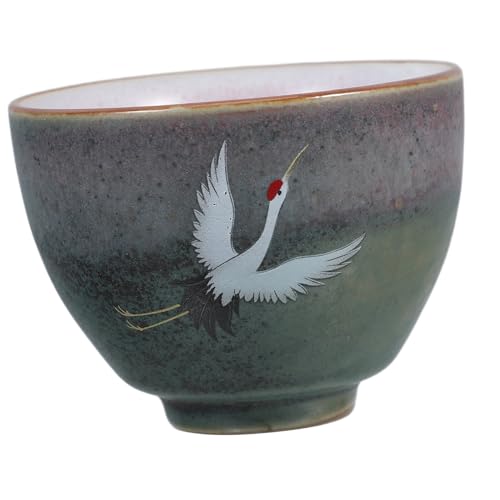 VILLFUL 3 Piezas Taza de Cerámica sin Asa para Matcha Taza de Individual para Practicar Kung Fu Diseño Compacto y para Uso Diario