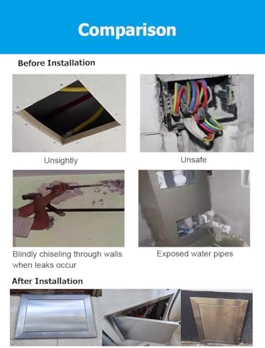 Stainless Steel Touch Latch Access Door for Bathroom & Kitchen, 4-30" Outdoor BBQ Island Panel, Small Pop-up Drywall Inspection Hatch (36x40)