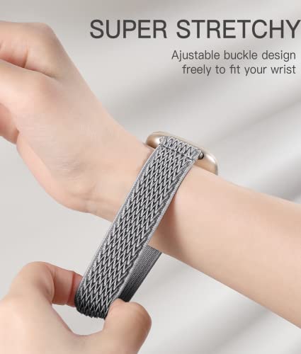Correas elásticas de nylon compatibles con Fitbit Versa 3 y Sense miniatura 4