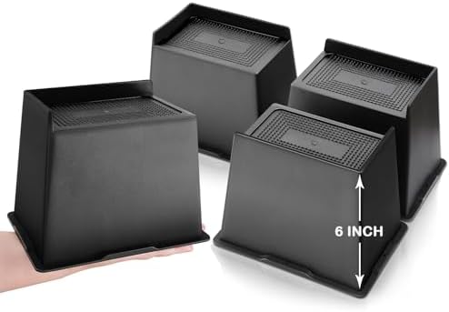 Amazon.com: shouwuhho Bed Risers 12 inch Heavy Duty, Oversized ...