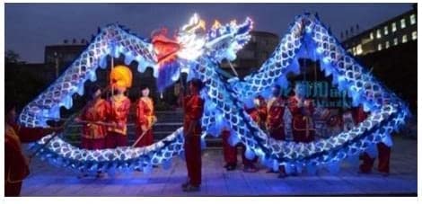 Amazon.com: UINGBPXT Dragon Dance Props Silk Dragon Dance 7.9m Led