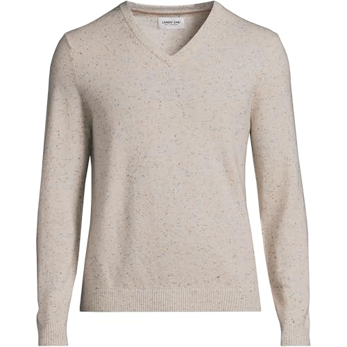 Lands' End Men's Fine Gauge Cashmere V-Neck Sweater3
