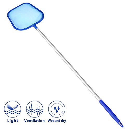 AEROBATICS Net Skimmer, Clean Cast Landing Net Set Pool Cleaning Set with Net Pool Skimmer Net Pool Cleaning Blue Used for Cleaning Pools Fountain