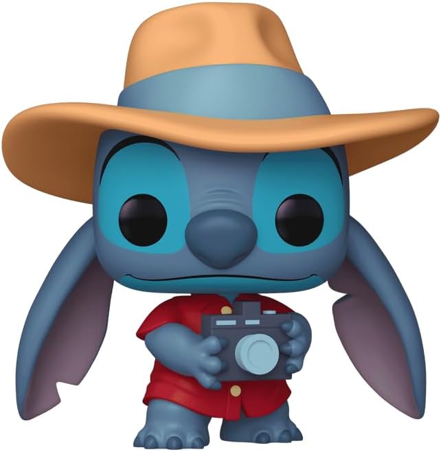 Funko POP! Disney Lilo & Stitch Tourist Stitch #1569, Vinyl Figure with Camera, 3.85 inches - Image 2