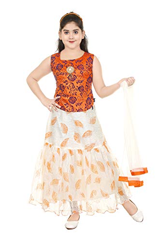 Image of Zooba Girls Lahenga Choli and Dupatta Set