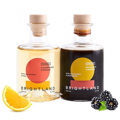 Brightland The Pair, Balsamic Vinegar & Champagne Vinegar Duo - A...