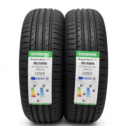 Image of 2 x 195 55 16 Tyres Goodride 87V 195/55R16 195/55 R16 1955516 New Car Tyres B Rated Wet Grip