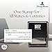 Handy Stamps Professional Jurat Notary Stamps Self Inking Stamp for Sworn and Subscribed Notary Rubber Stamp applicable for Any State including Georgia Colorado Crisp Impression Size 1 3/8