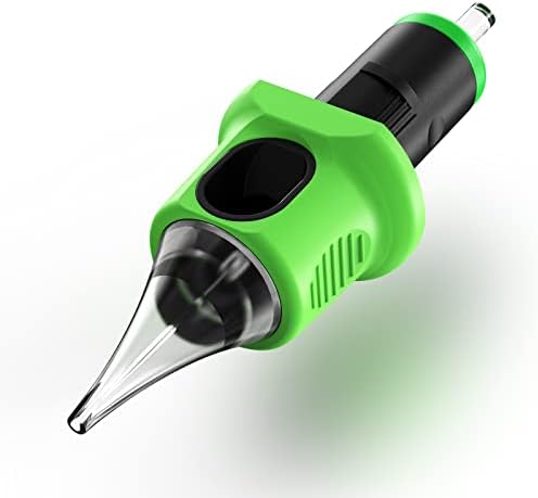 INKin Kelly Finger Ledge Tattoo Cartridge Needles 7RL Round Liner #10 Bugpin L-Taper 16Pcs With Membrane for Rotary Tattoo Machine Supply (1007RL)