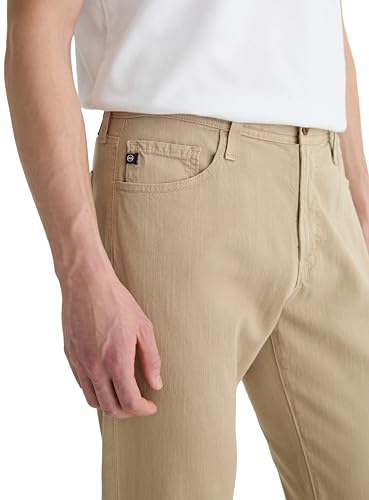 AG Adriano Goldschmied Men's Everett Slim Straight Linen Pant4
