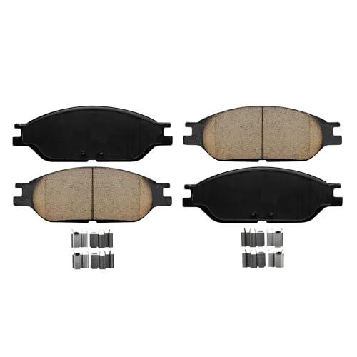 Image of Detroit Axle - Front and Rear Ceramic Brake Pads w /Hardware for 1999-2003