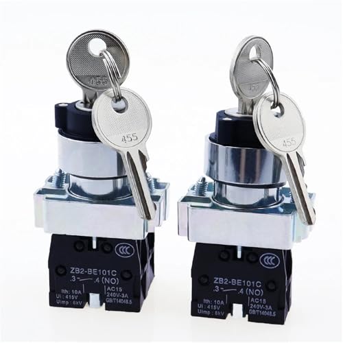 Interruptor de llave 22mm selector rotativo para panel eléctrico de automatización 2