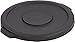 CFS 34101123 Bronco Polyethylene Round Lid, 16.13" Overall Diameter x 2.13" Height, Gray, For 10 Gallon Containers (Case of 6)
