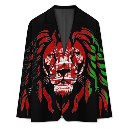 Afghan Flag Afghanistan Lion Classic Suits Blazer for Men Business Tuxedo Jacket Sport Coat Two Buttons3