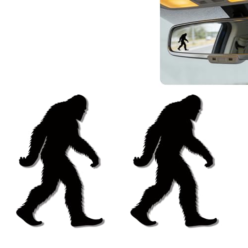 2Pcs Compatible with Bigfoot Rearview Mirror Sticker Waterproof Vinyl Decal