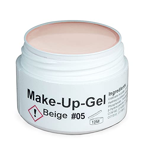 GS-Nails UV Make-Up Camouflage für Nail-Art & Nagel-Design - 15 ml Härtendes Cover-Gel - Selbstglättendes Nagel-Gel - Beige #05