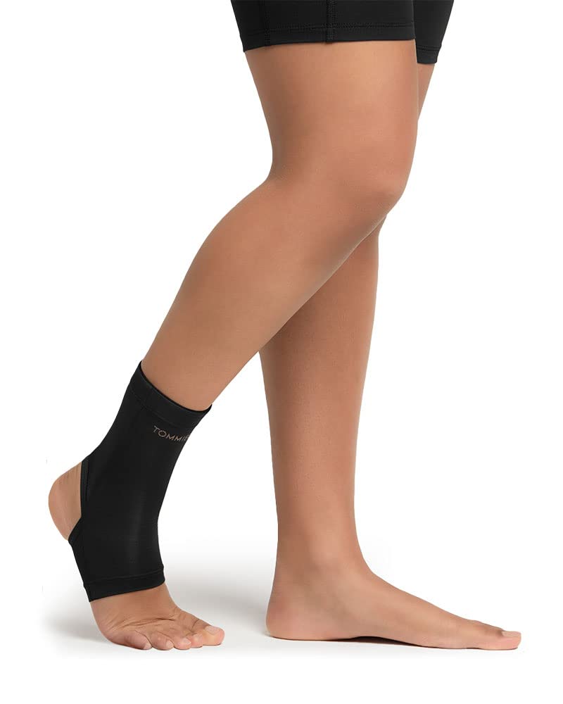 Tommie Copper Unisex Core Compression Ankle Sleeve, Black, Small