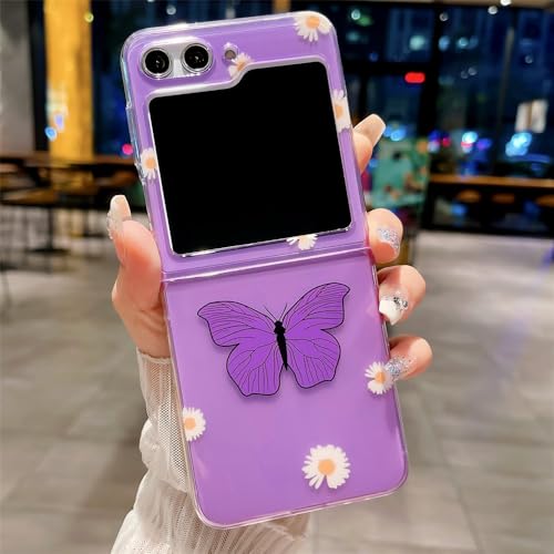 Étui de téléphone pour Samsung Z Flip 5 coque rigide papillon mince