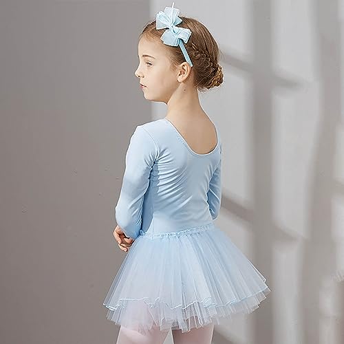 Vestido de princesa de aniversário para meninas, collant de balé de líder de torcida com bolinhas e