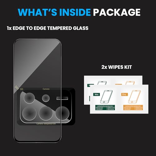 Image of FIRST MART Tempered Glass for Realme 15x with Black Camera Lens Protector & Installation Kit | HD Black, Edge-to-Edge, Scratch Resistant, Case-Friendly | Pack of 1