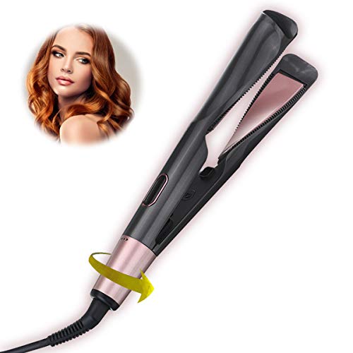 CHARMINER Professional Hair Straightener Curling Iron 2 in 1, Flat Iron Curling Iron