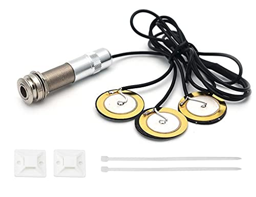 Jiayouy Pickup Piezo Transducer, 3 In 1 Piezo Contact Microphone Pickup For Electronic Acoustic Guitar Violin Ukulele #TOP19