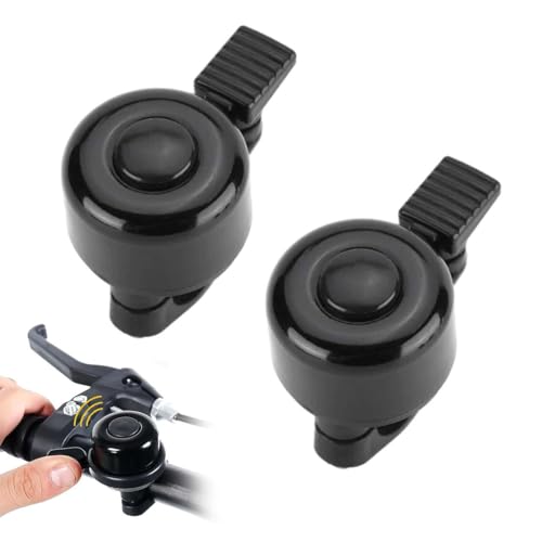 KYLOS Lot de 2 Sonnettes de Vélo Noires