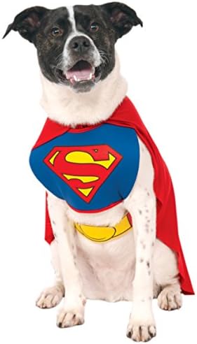 Rubie's unisex adult Rubie s DC Comics Classic Superman Pet Costume Small, Blue, Neck 12 Girth 17 Back 11 US