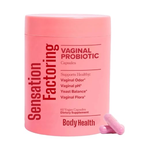 Image of Vaginal Probiotics for Women's pH Balance with Prebiotics & Lactobacillus Blend, Promotes Healthy Vaginal Odor & Flora, 60 Count