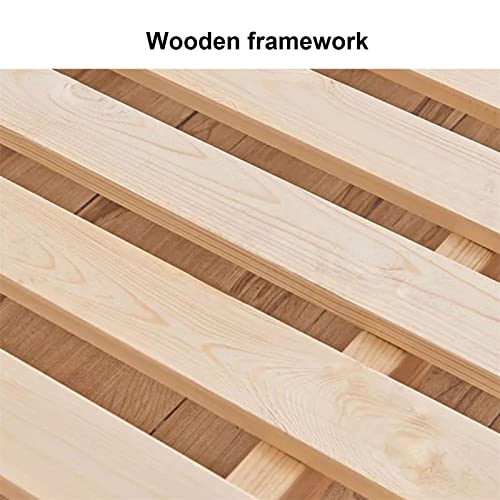 Jhkzudg 2 Seater Convertible Sofa Bed, Upholstered Sofa Settee, 3 Inclining Positions Cotton Fabric Sofa Bed, For Living Room Bedroom,Pink,120 × 46 × 80Cm #TOP5