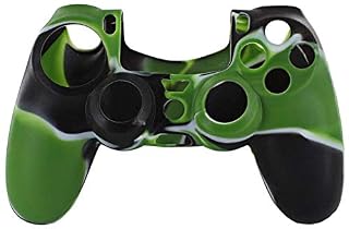 Tobo Dual Colour Silicone Skin Grip Cover Case Compatible with PS4 Controllers. (Light Green & Black)(TD-135CC)
