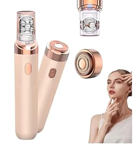 Soft Skin Pro Facial Hair Remover, SoftSkin Pro Women Face Epilator with Smart Light Washable Rechargeable Portable 2-in1 for Face Body for All (F)