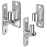 2 Pack 304 Stainless Steel Gate Hinges, One Piece Non-Welding Heavy Duty Gate Hinges for Wooden Fence, Wall Mount Farm Gate Hinge with 5/8', Capacity up to 600lbs (Screws Not Included)