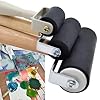 4 Pack Rubber Roller - Brayer Rollers with 3 Size for Crafting Brayer Rollers for Printmaking Brayer Tool Paint Brush Ink Applicator Art Craft Oil Painting Tool 1.4 in,2.4 in,4 in + 1 Scraper HRJZF #5