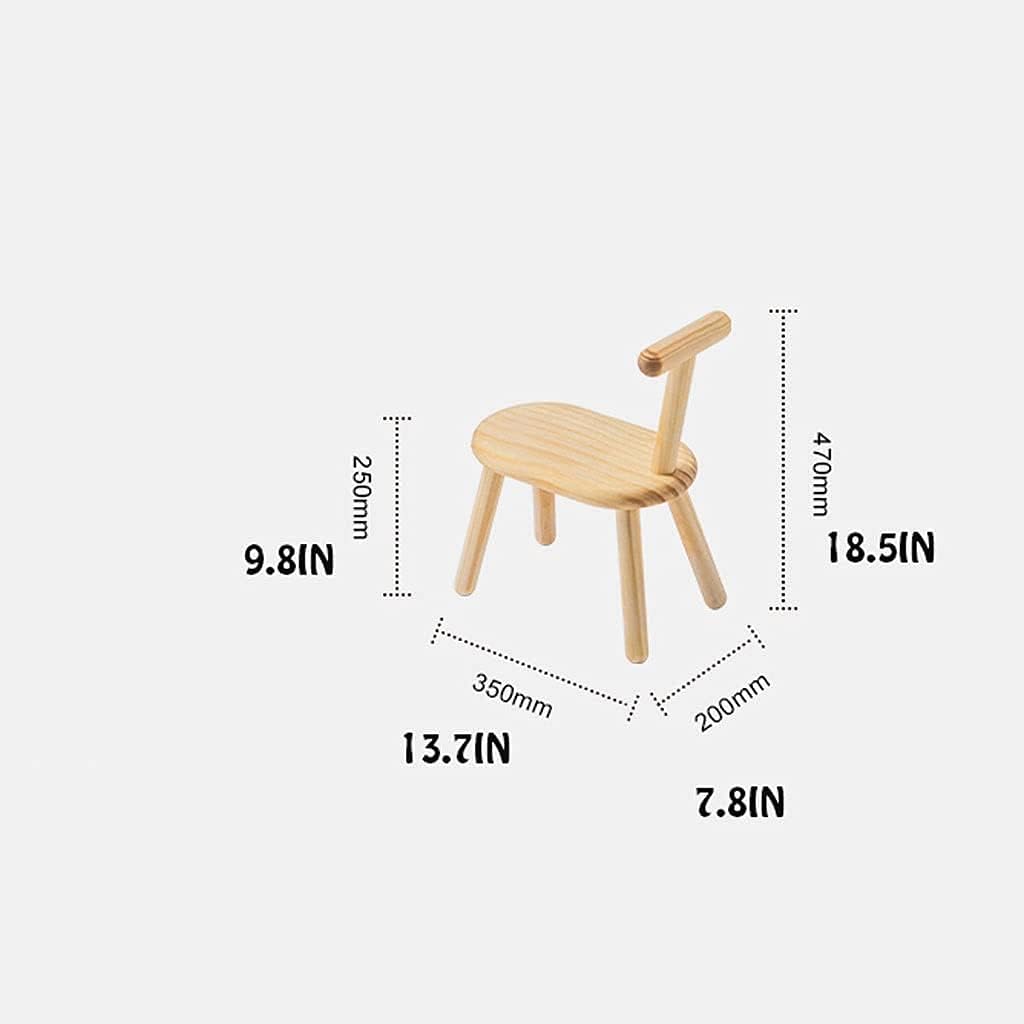 Minimalist Fashion Creative Home Non-Slip Children's Chair, Solid Wood Children's Stool with Backrest Children's Adult Shoe-Changing Stool Casual