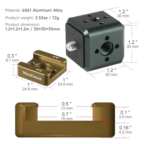 Support d'extension MINIFOCUS pour stabiliser un éclairage LED sur caméra